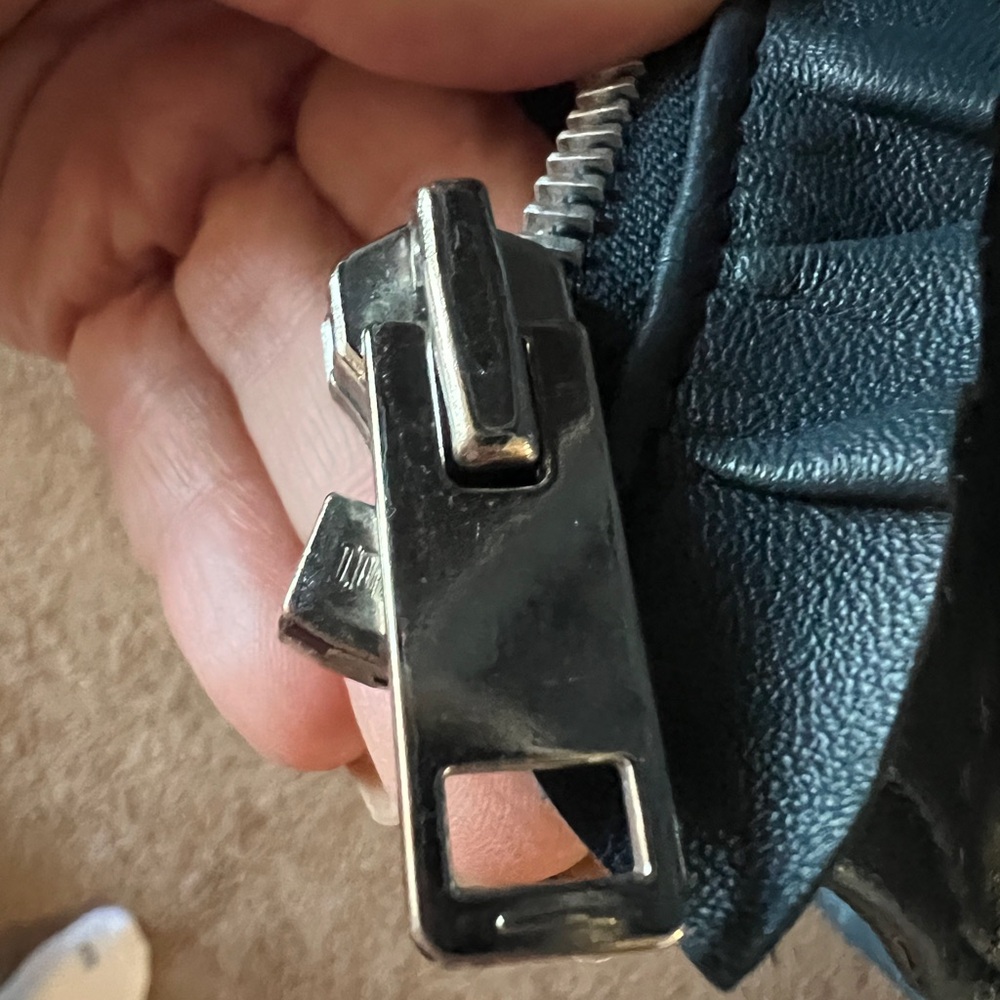 Walter Baker Women's Black Leather Jacket with Ruffle Detail - Picture 4 of 5